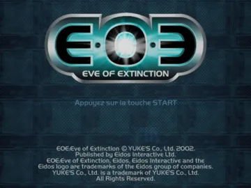 E.O.E - Eve of Extinction screen shot title